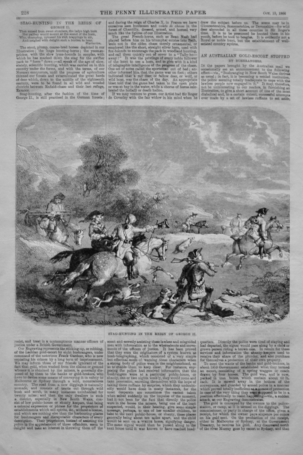 Stag-Hunting in the Reign of George II.  1866.