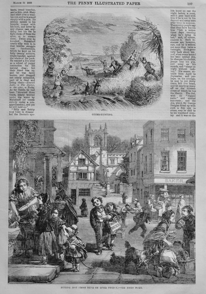 Buying Hot Cross Buns on Good Friday.  1866.