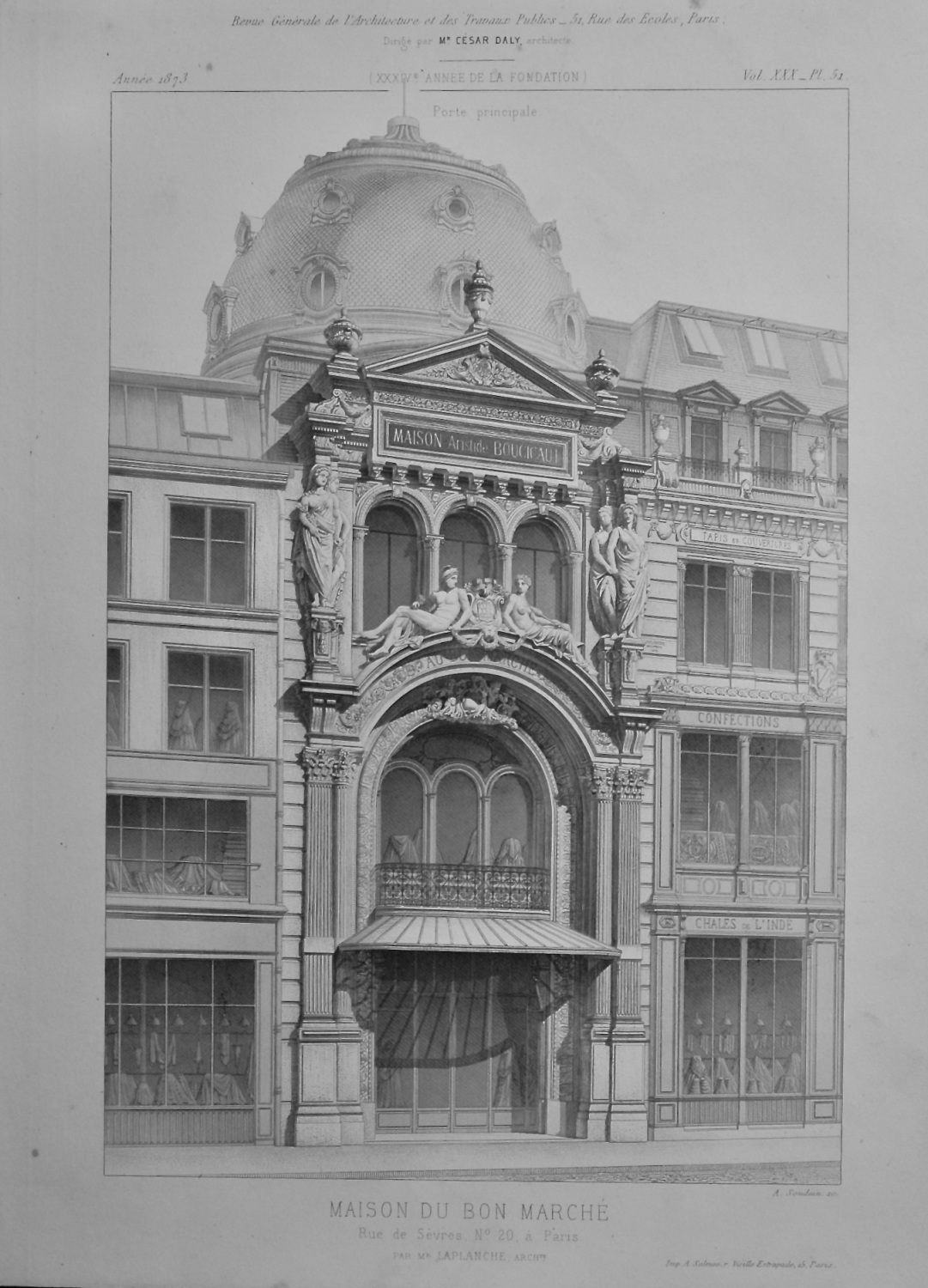 Maison Du Bon Marche, Rue de Sèvres, No. 20. a Paris.  1873.