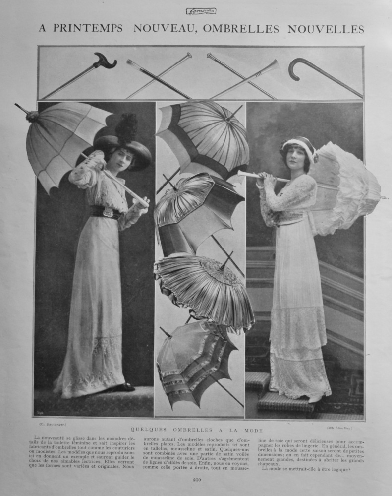 A Printemps Nouveau, Ombrelles Nouvelles.  1912.