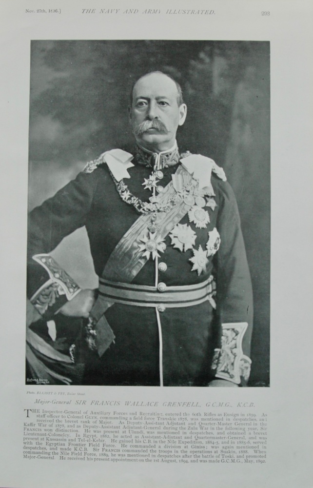 Major-General Sir Francis Wallace Grenfell.  1896