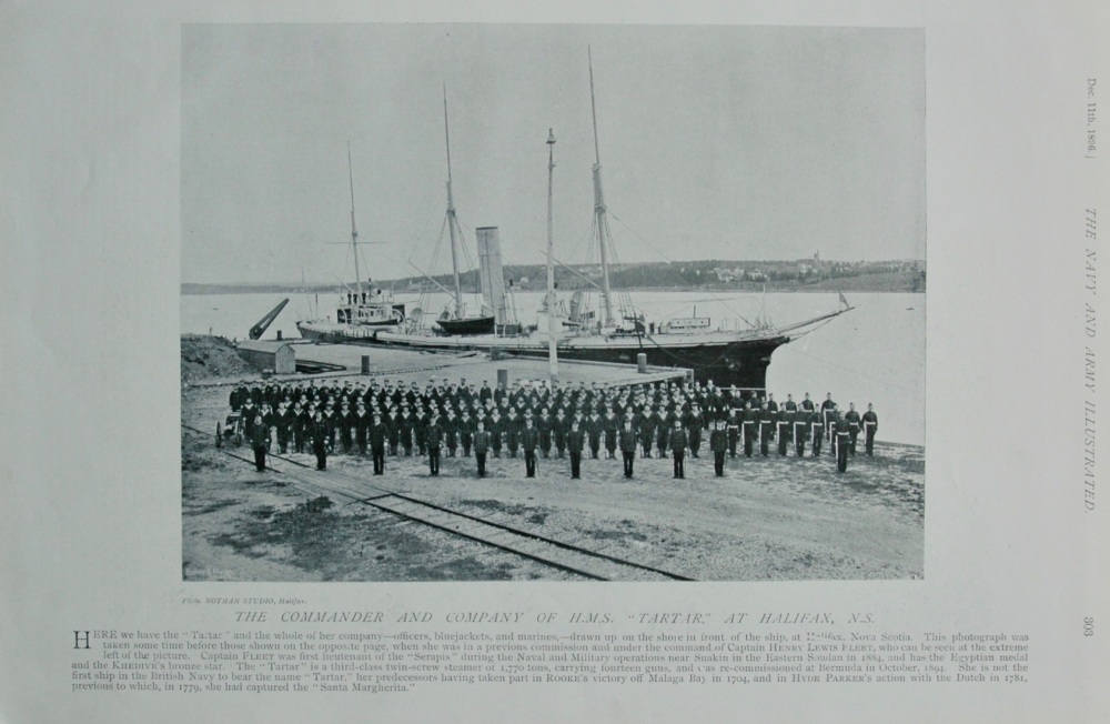 The Commander and Company of H.M.S. "Tartar. " at Halifax, N.S.  - 1896.