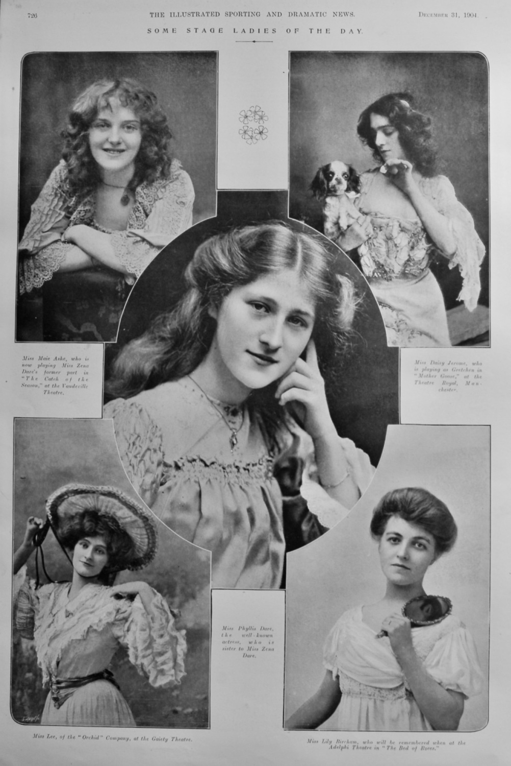 Some Stage Ladies of the Day.  1904.