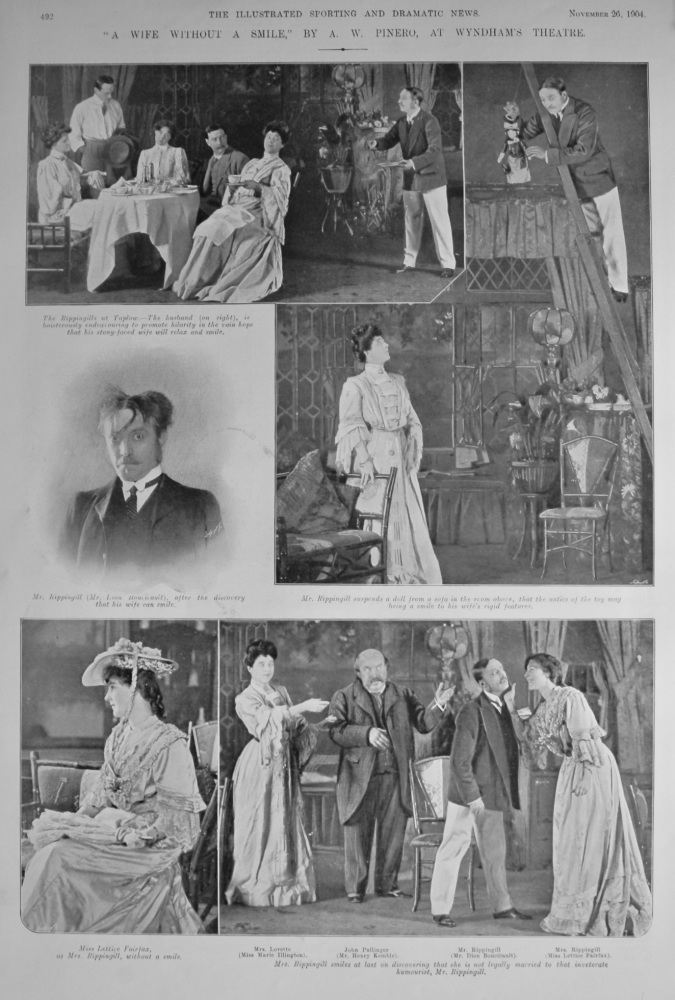 "A Wife Without A Smile," By A. W. Pinero, at Wyndham's Theatre. 1904.