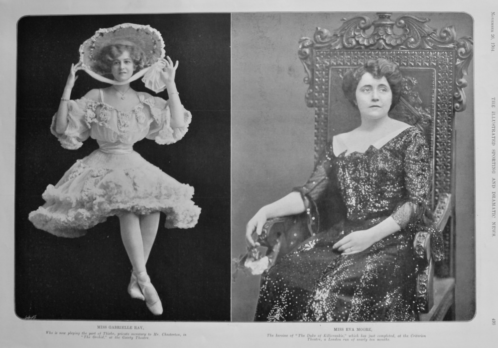 Mis Gabrielle Ray,  and  Miss Eva Moore.   1904.