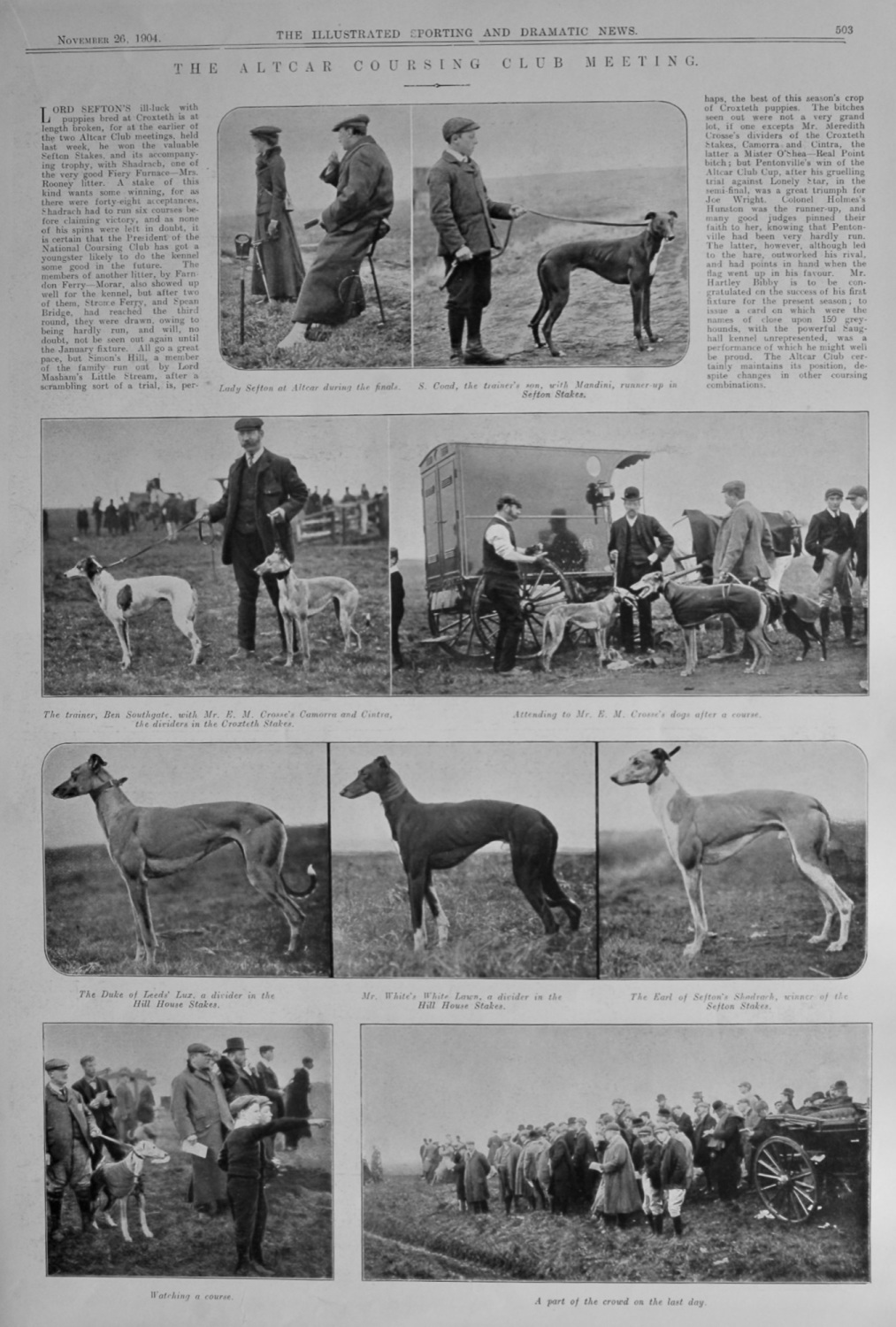 The Altar Coursing Club Meeting.  1904.
