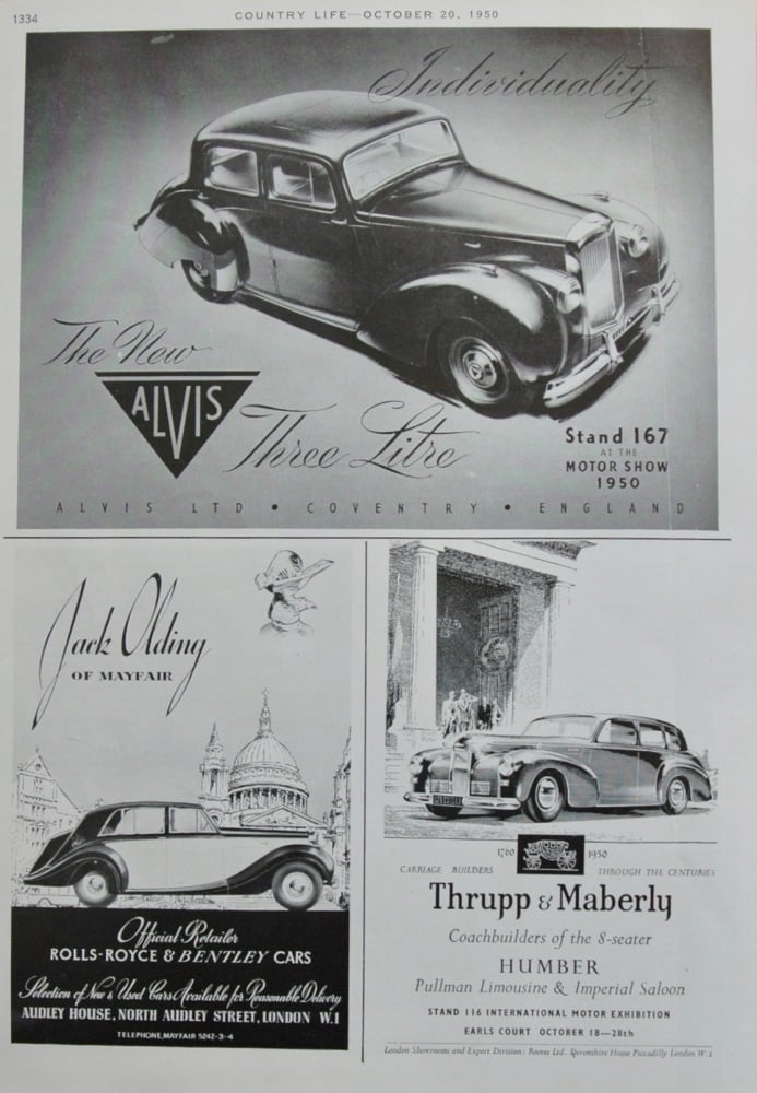 Motor Cars Advert