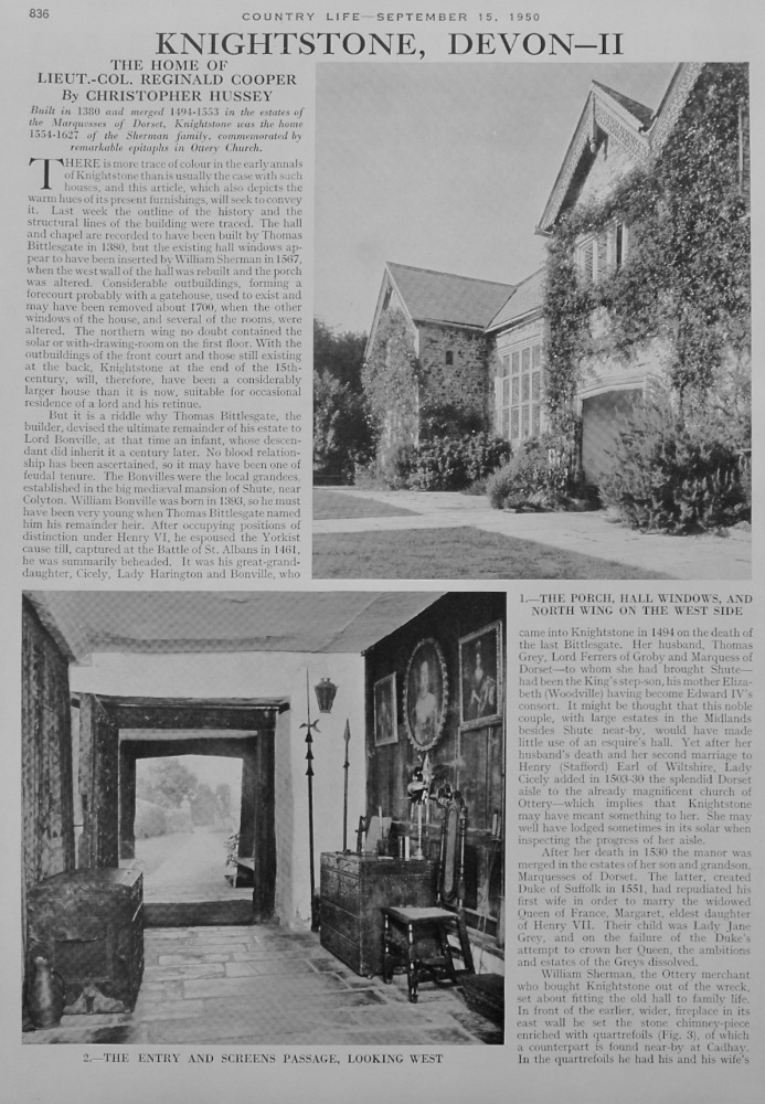 Knightstone, Devon - Part II.  1930.