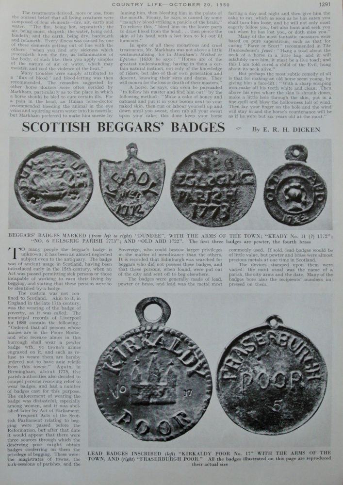 Scottish Beggars' Badges