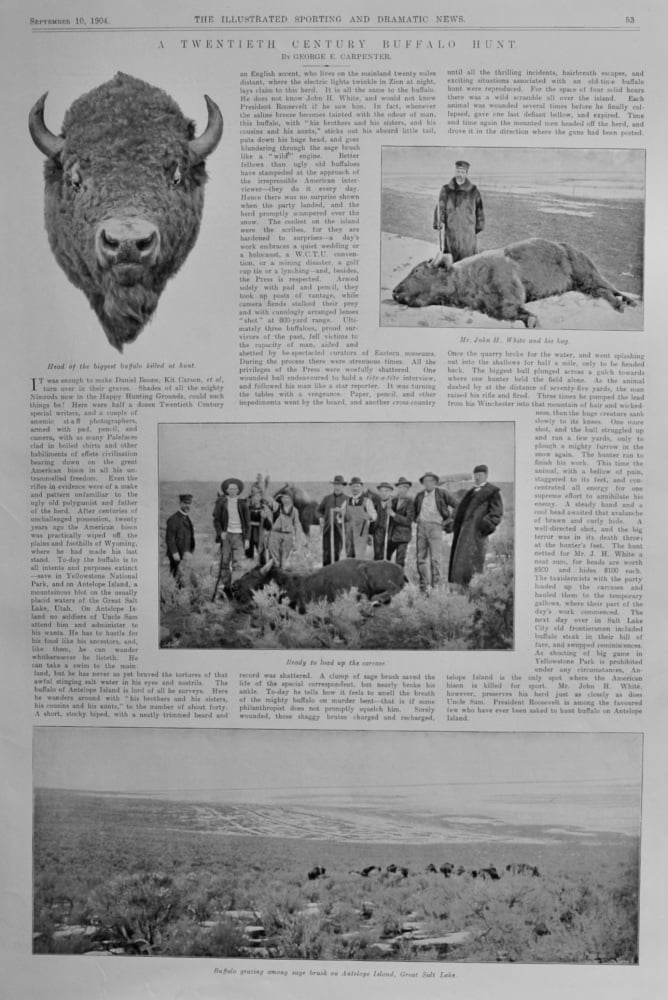 A Twentieth Century Buffalo Hunt.  1904.