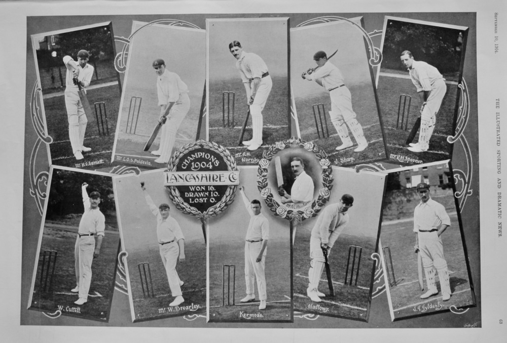 Lancashire Cricket Club.  Champions 1904.