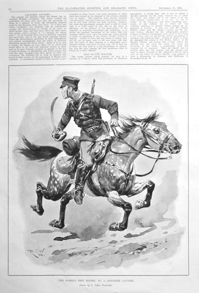 The World's Best Riders, No. 3.- Japanese Cavalry.  1904.
