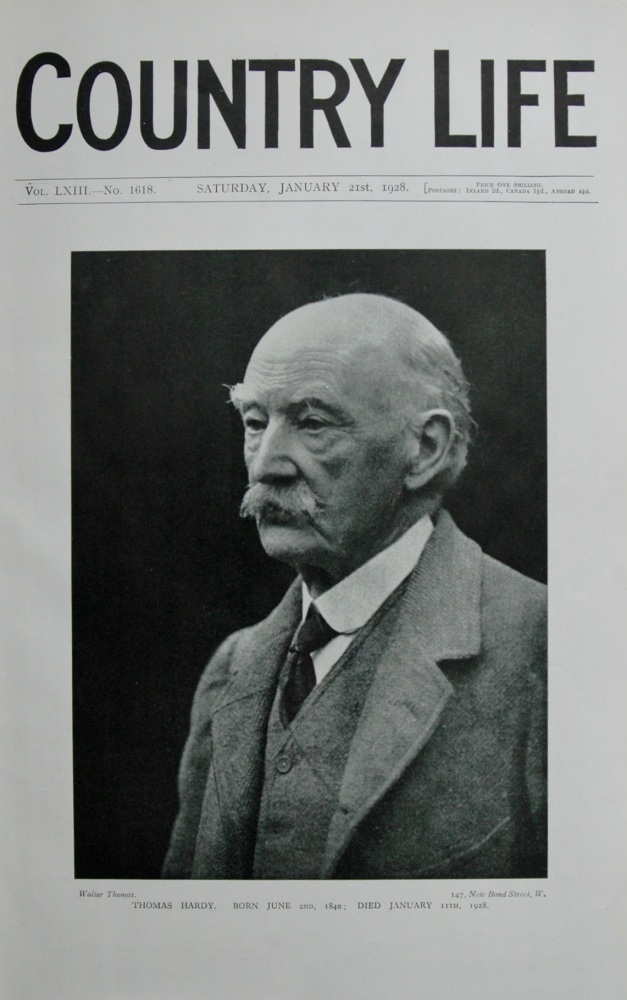 Thomas Hardy.  (Front Page)  1928.
