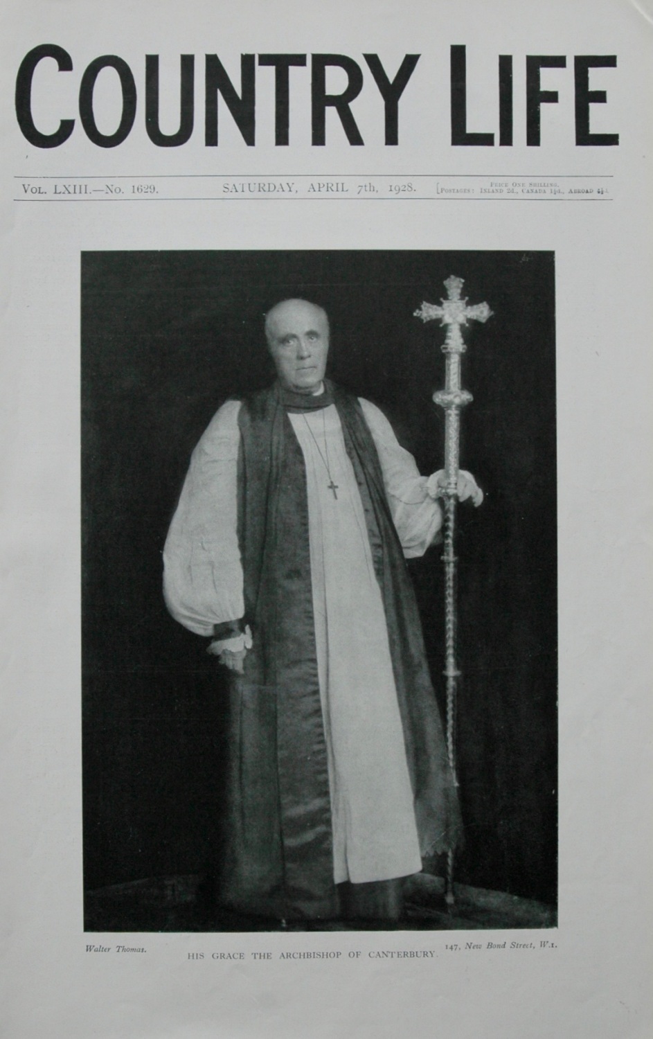 His Grace the Archbishop of Canterbury, 1928