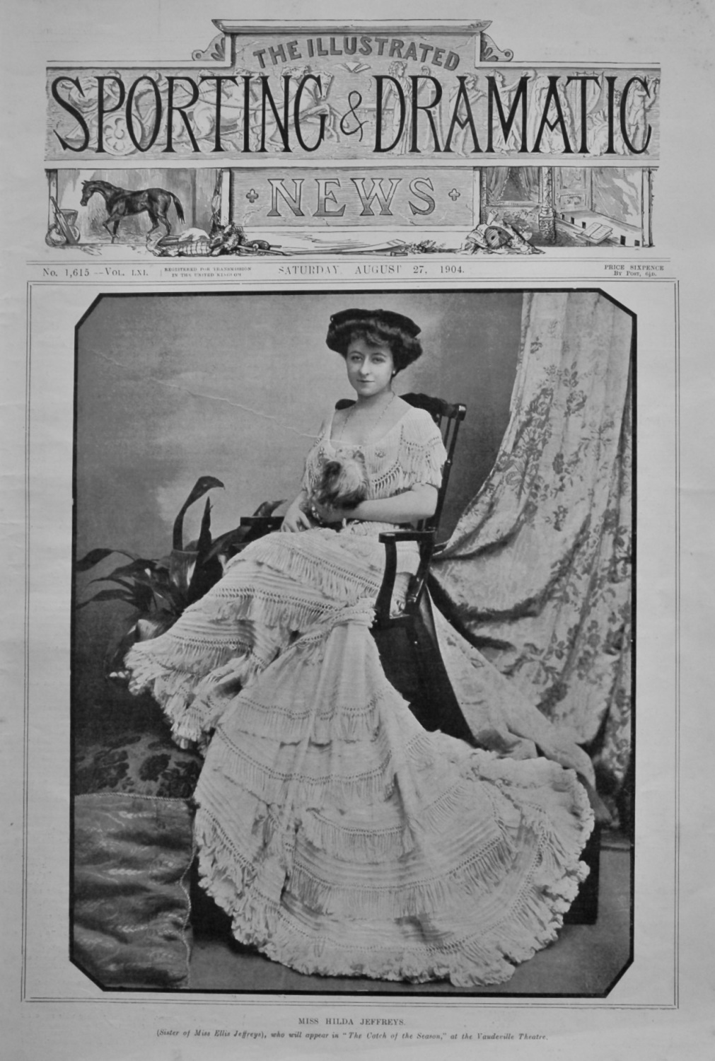 Miss Hilda Jeffreys.  1904. (Front page)