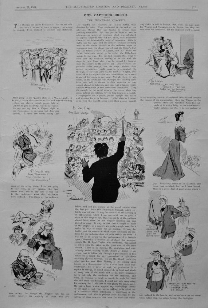 Our Captious Critic, August 27th, 1904.  :  The Promenade Concerts.  