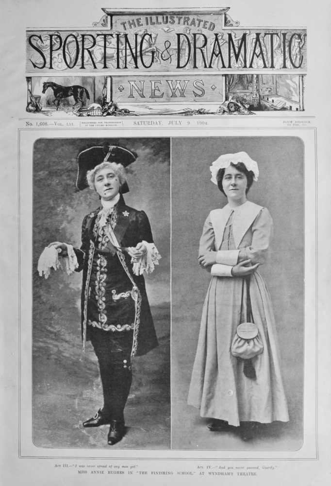 Miss Annie Hughes in "The Finishing School," at Wyndham's Theatre.  1904.