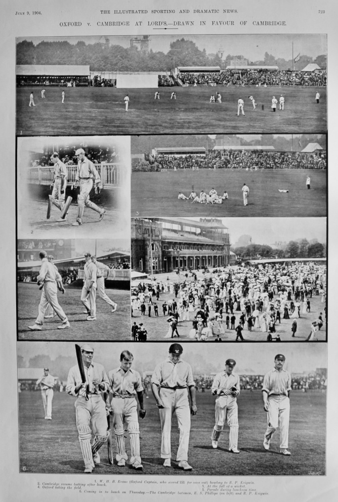 Oxford v. Cambridge at Lord's.- Drawn in Favour of Cambridge. 1904.