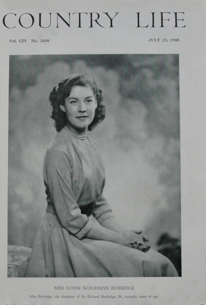 Miss Susan Woodman Burbidge.  (Front Page) 1948.