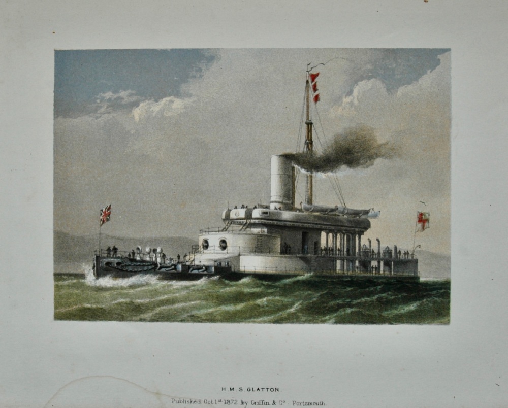 H. M. S. Glatton.  (Colour Lithograph)  1873.