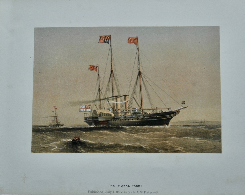 The Royal yacht.  "Victoria and Albert." (Colour Lithograph.)  1873.