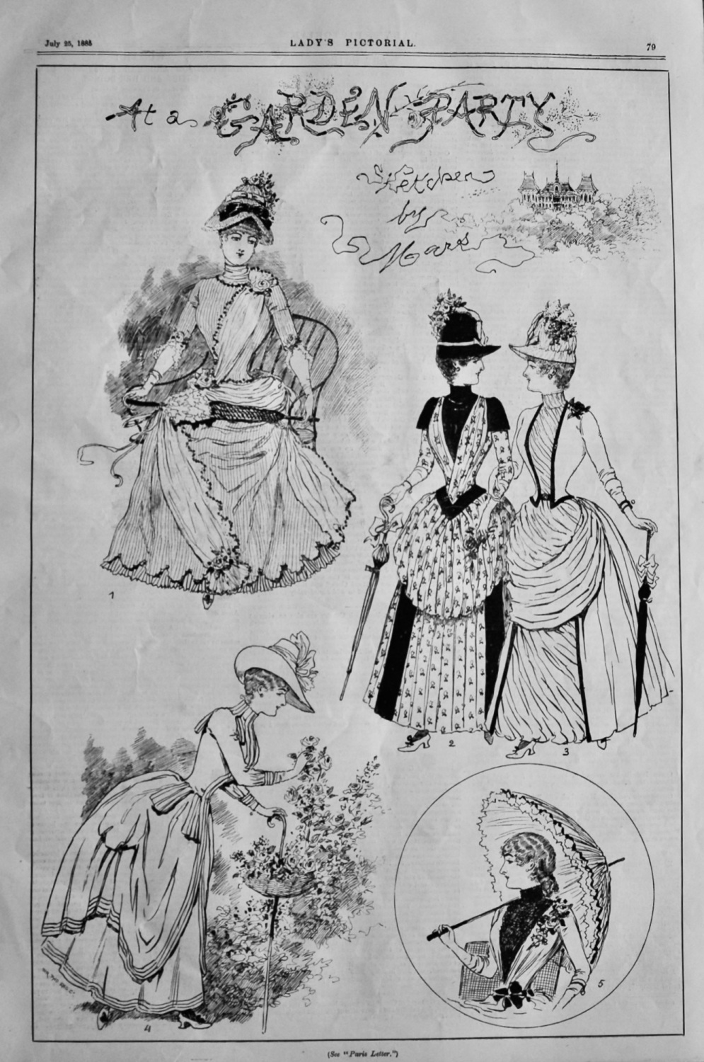 The Garden Party, (Sketches by Mars).  1858.