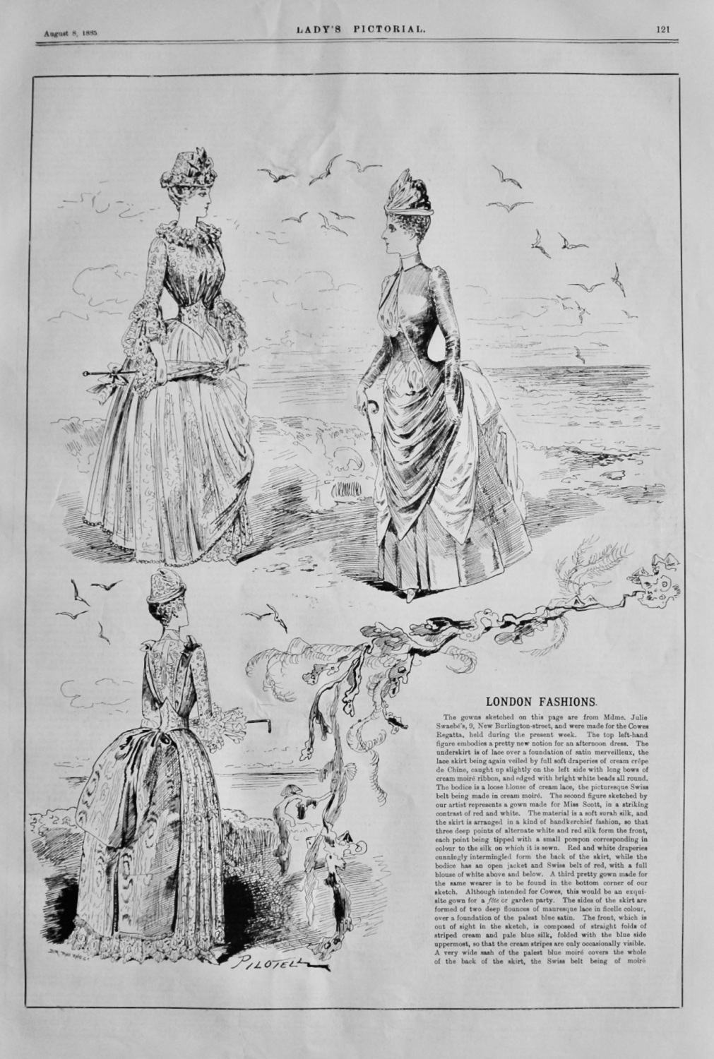 London Fashions.  1885.