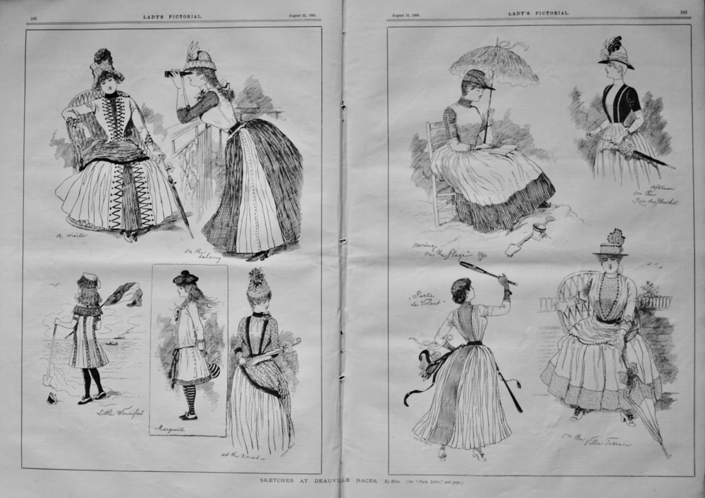 Sketches at Deauville Races.  1885.