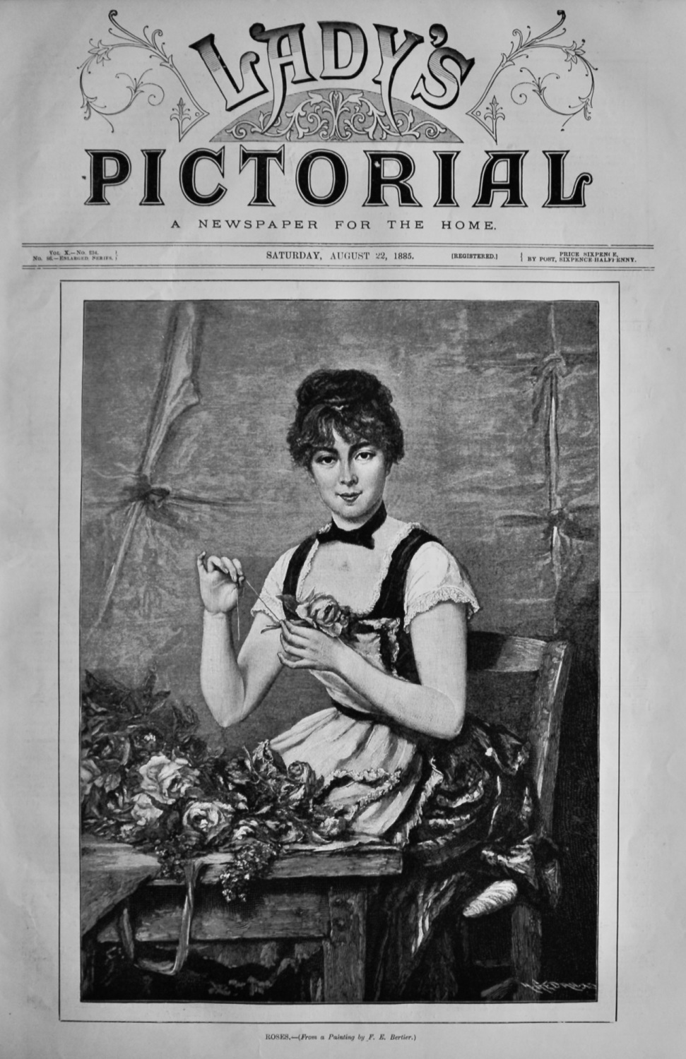 Roses.- (From a Painting by F. E. Bertier.)  1885.