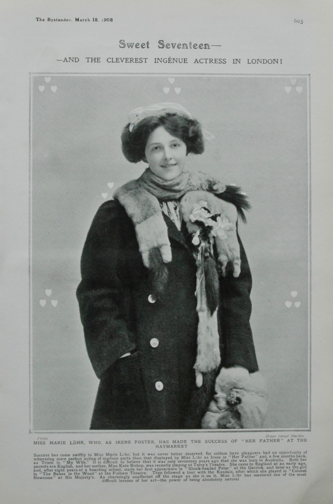 Miss Marie Lohr. 1908.
