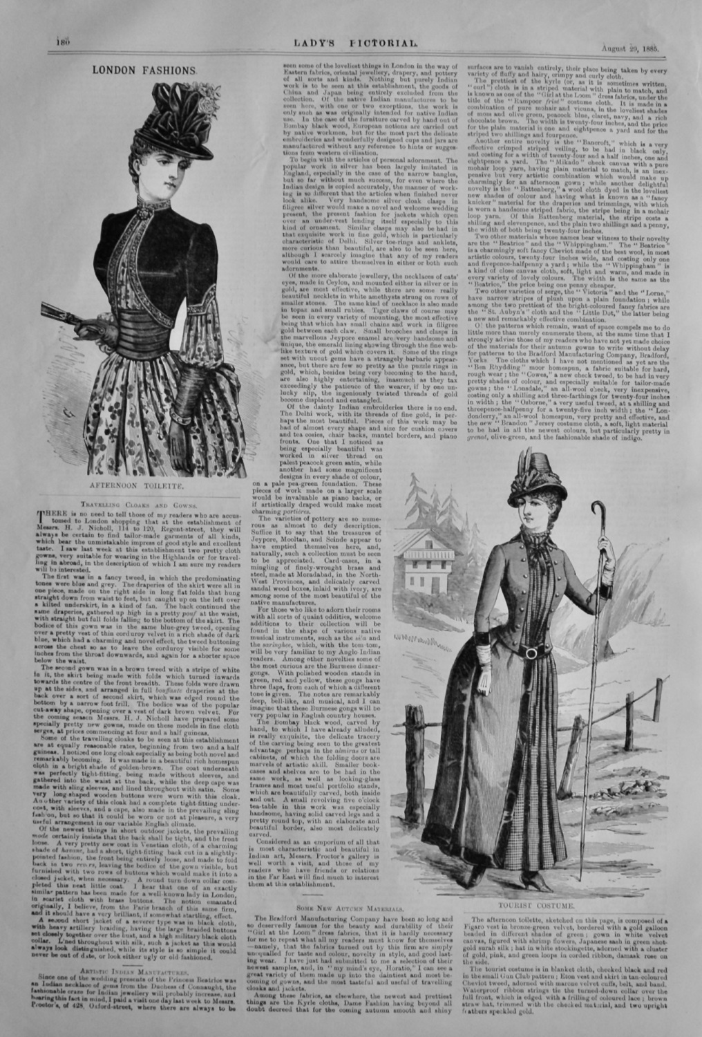 London Fashions. 1885.
