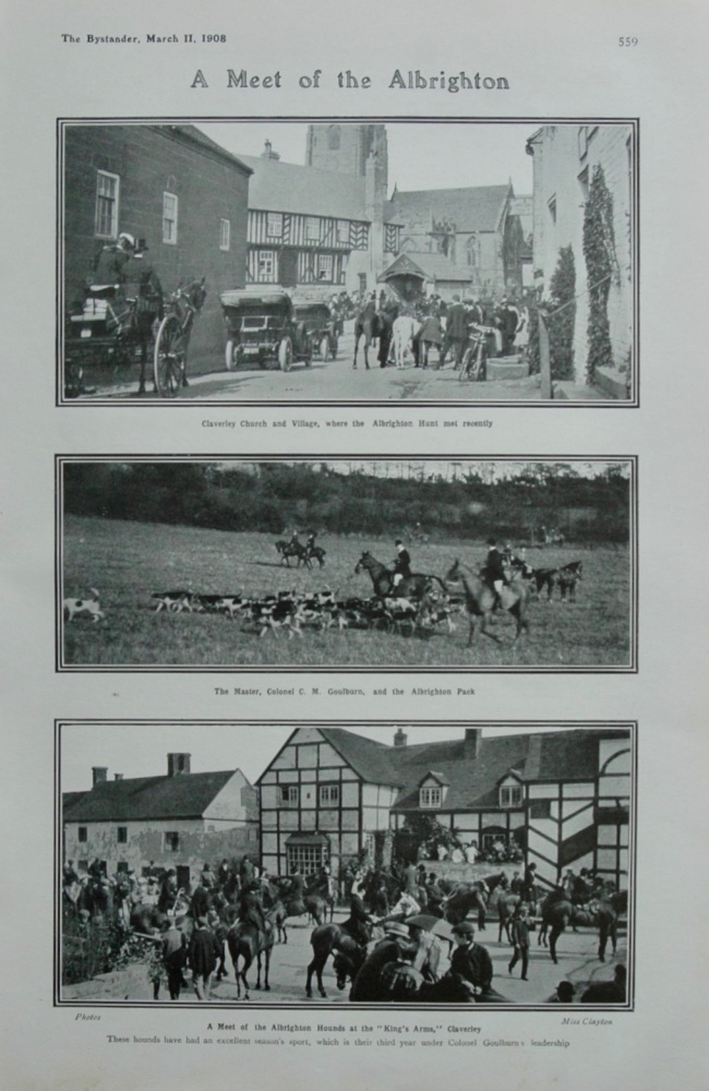 A Meet of the Albrighton Hunt. 1908.