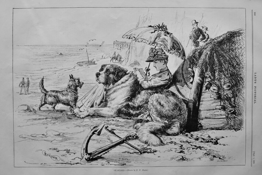 On Guard.-(Drawn by R. H. Moore.)  1885.