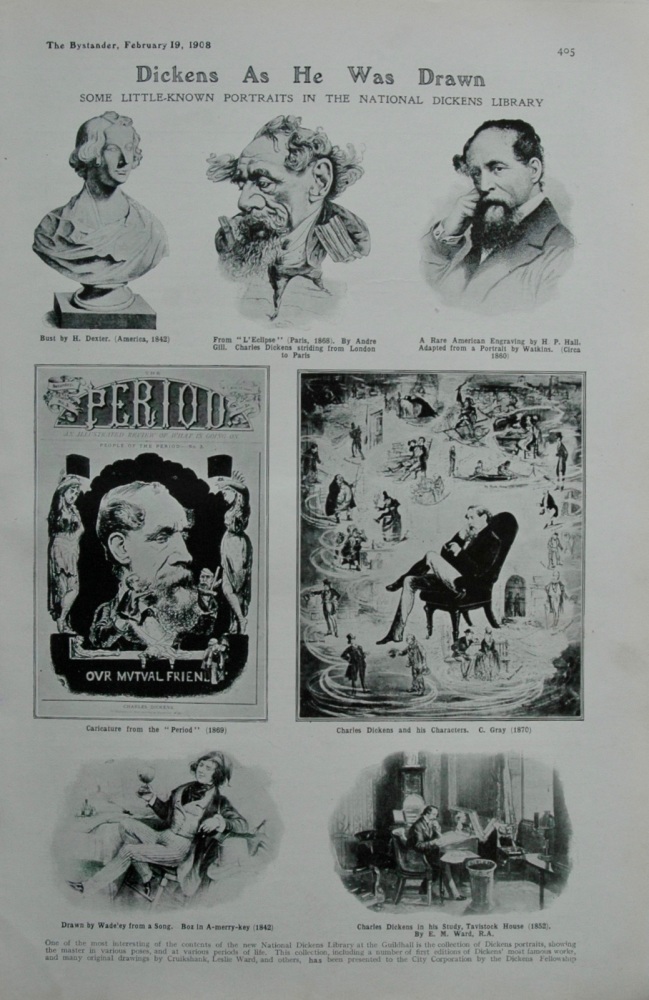 Dickens as he was Drawn. 1908.