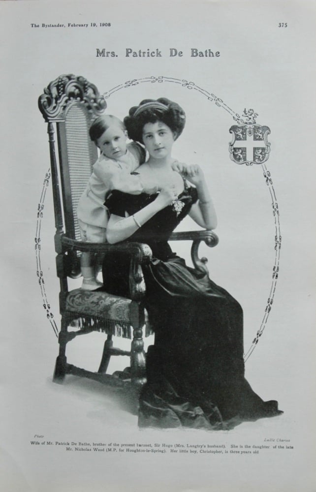 Mrs Patrick De Bathe. 1908.