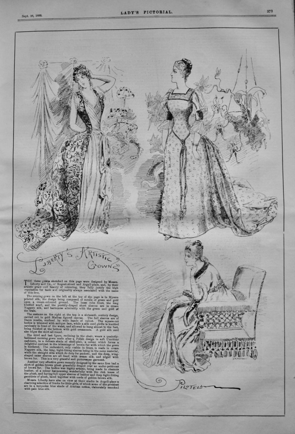 Liberty's Artistic Gowns.  1885.