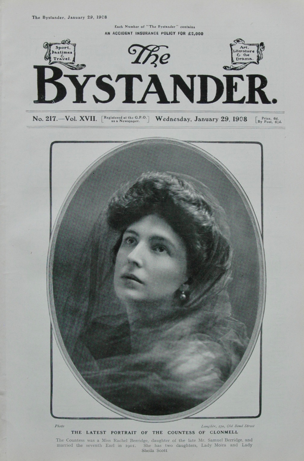 The Bystander, Title Page - Countess of Clonmell