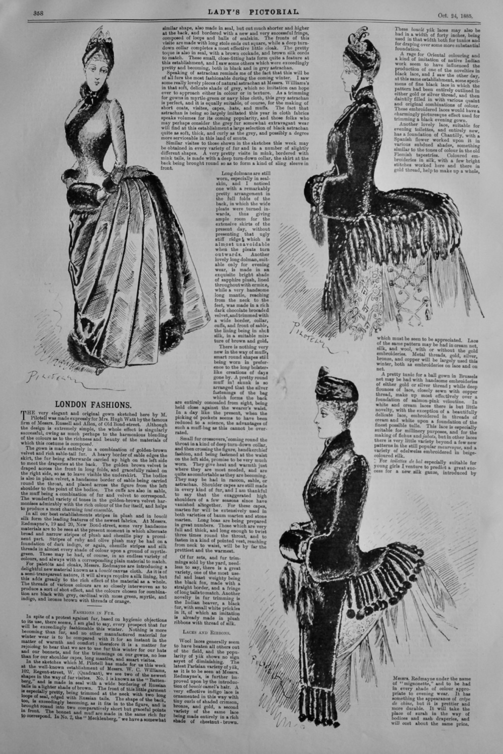London Fashions. October 24th, 1885.