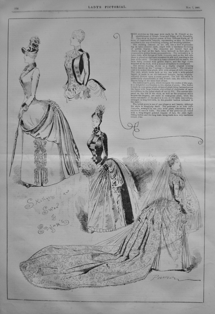 Sketches at Swan & Edgar's.  1885.
