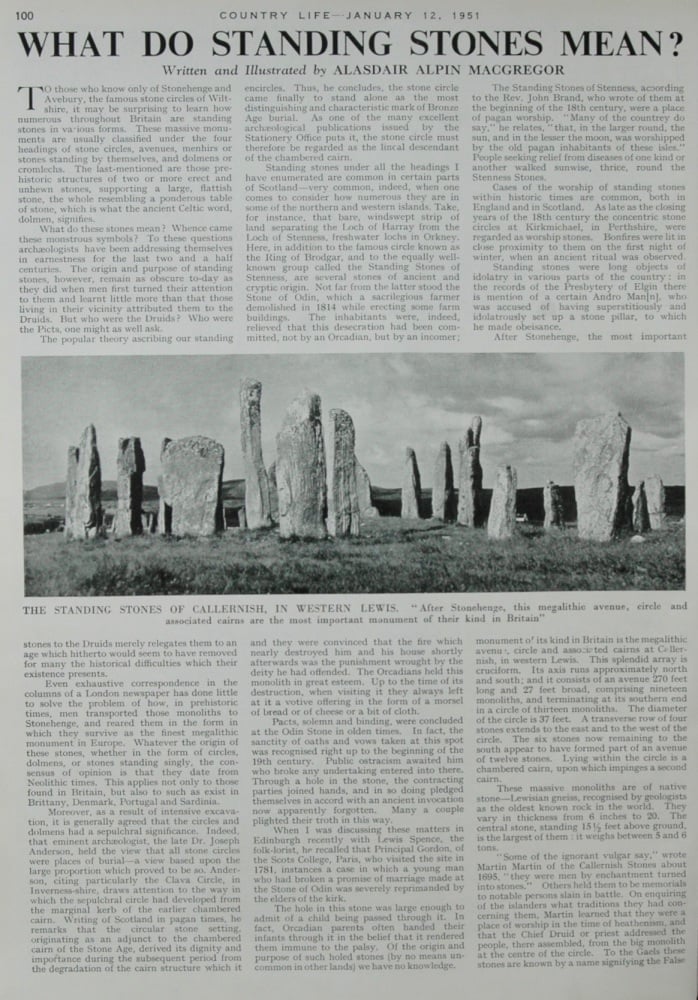 What do Standing Stones Mean?