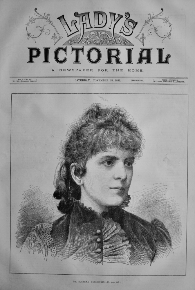 Dr. Susanna Rubinstein.  1885.