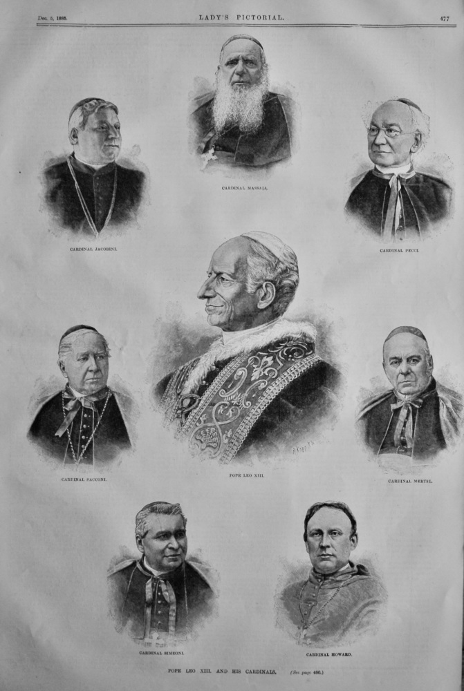 Pope Leo XIII. and His Cardinals.  1885.