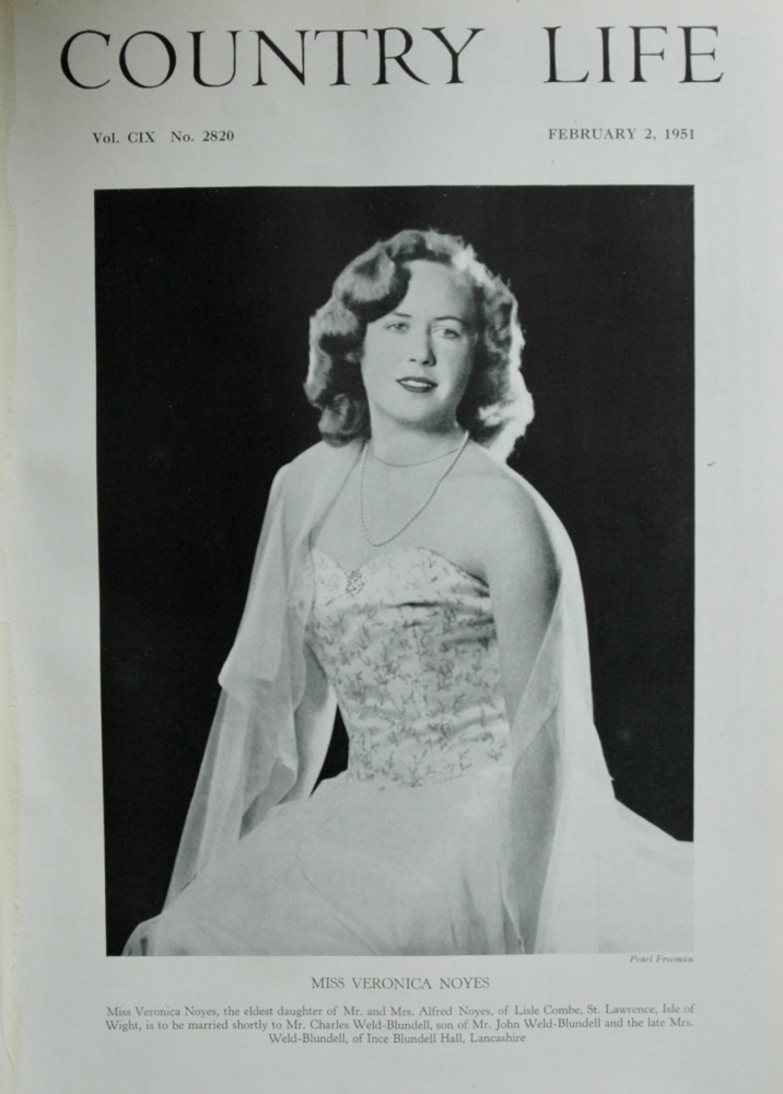 Miss Veronica Noyes.  (Front Page)  1951.