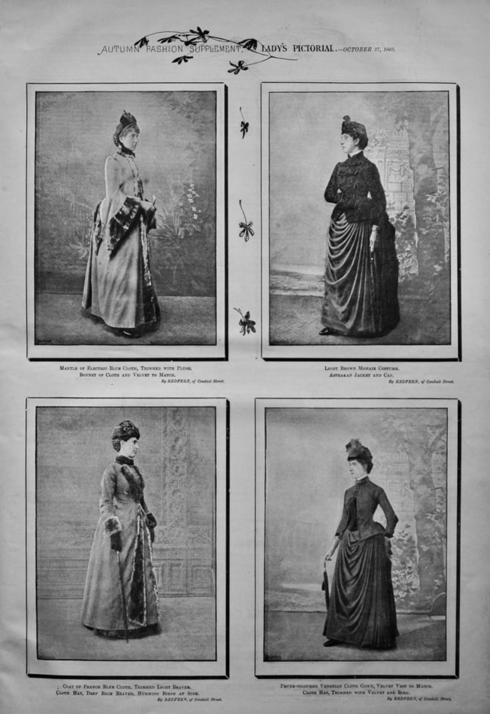 Autumn Fashion Supplement,  Lady's Pictorial.- October 17, 1885. 