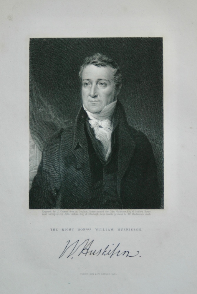 The Right Hon. William Huskisson.  1831.