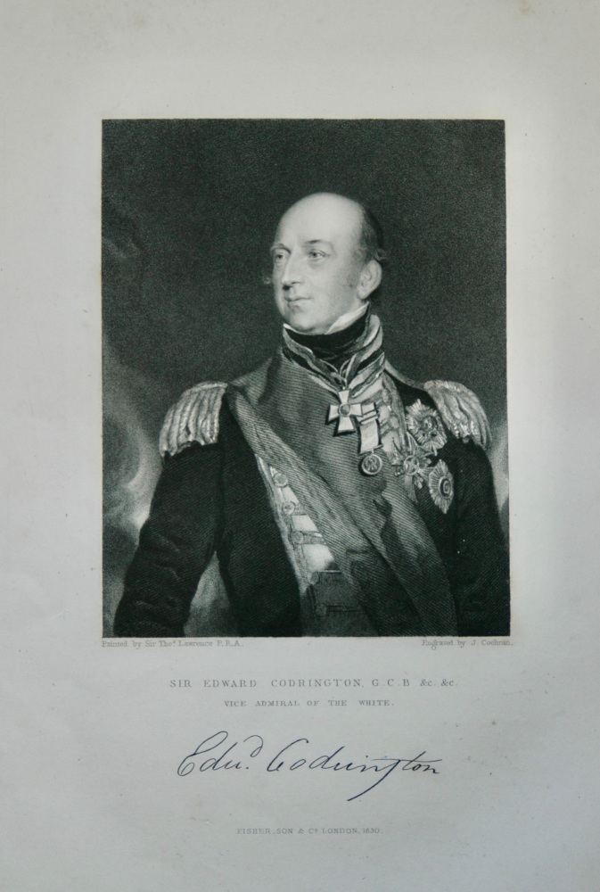 Sir Edward Codrington, G.C.B. &c.  Vice Admiral of the White.  1831.