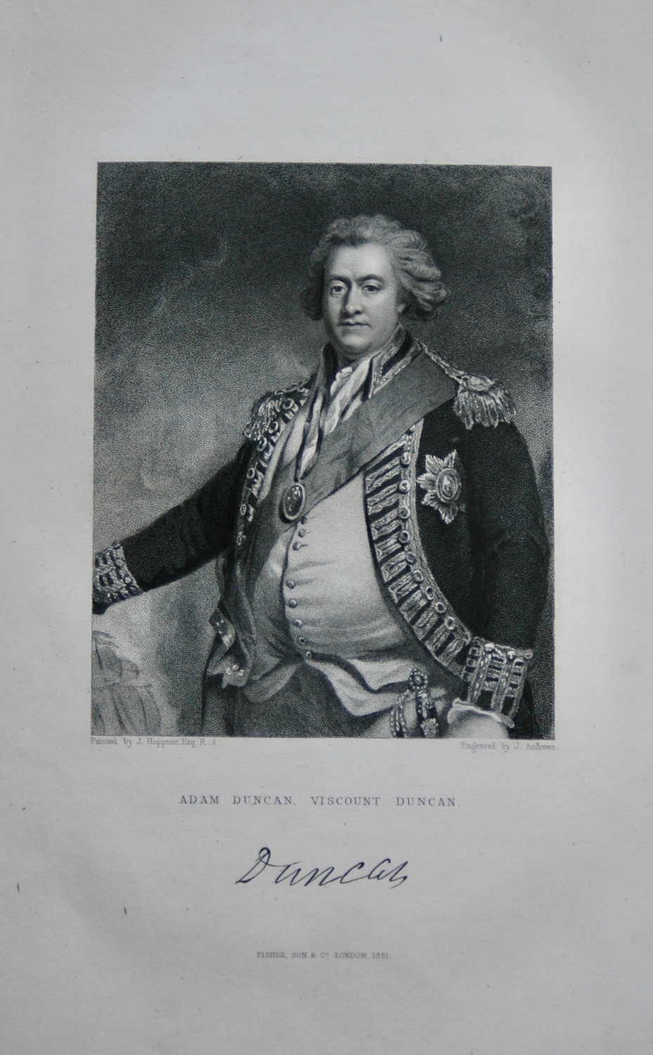Adam Duncan.  Viscount Duncan.  1831.