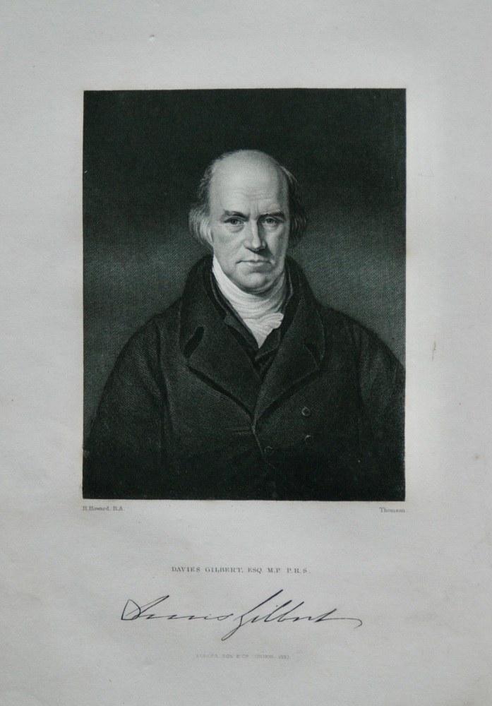 Davies Gilbert, Esq. M.P.  P.R.S.  1831.