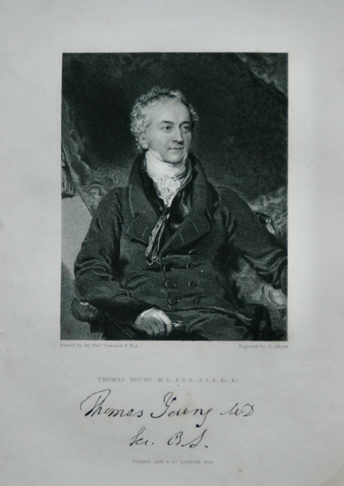 Thomas Young. M.D._F.R.S._F.L.S.  &c.  1831.