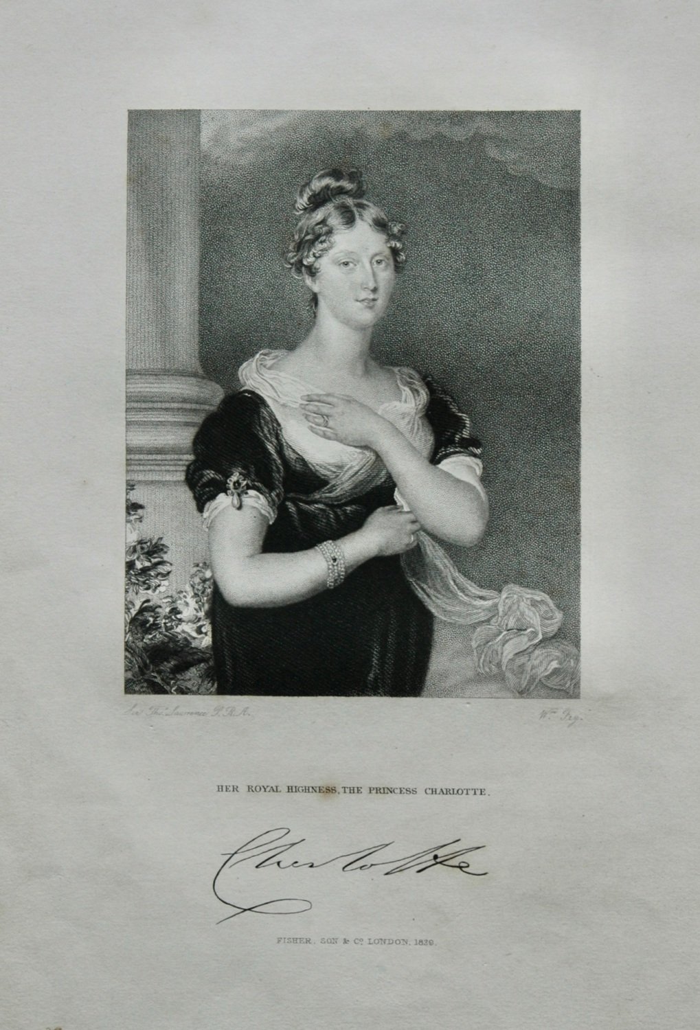 Her Royal Highness, the Princess Charlotte.  1830.